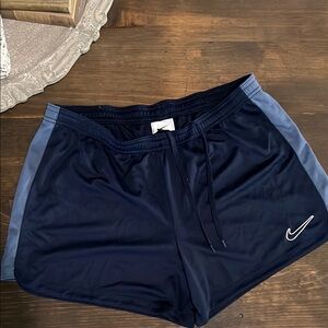 Nike Navy Blue Athletic Shorts-soccer shorts